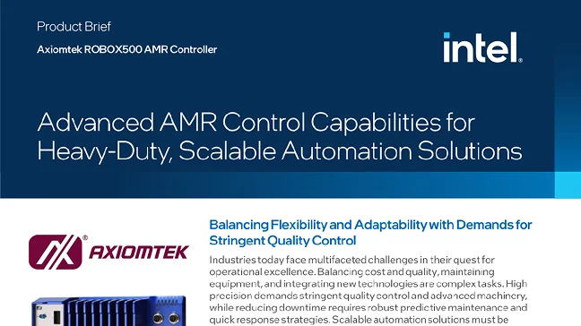Advanced AMR Control Capabilities for Heavy-Duty, Scalable Automation Solutions