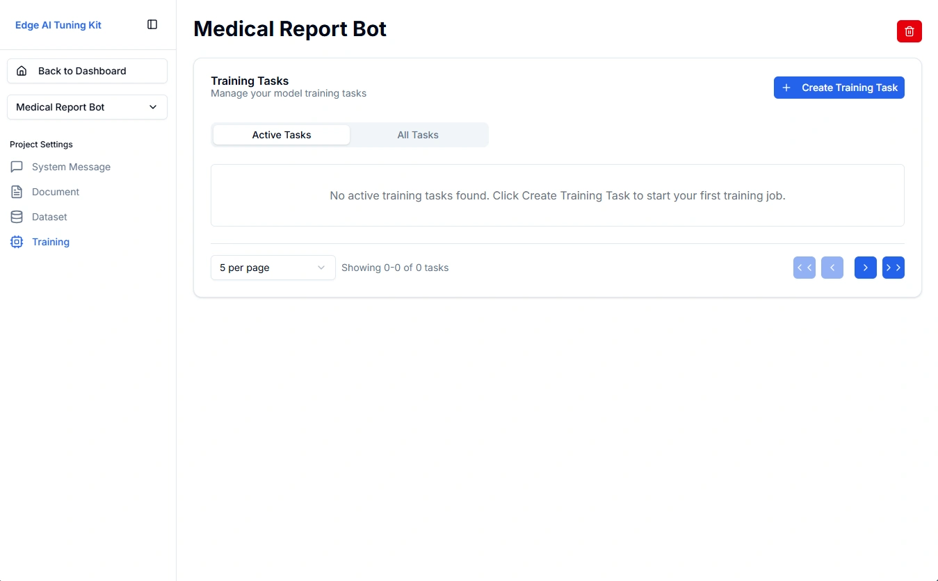 Fine-tune AI model with the dataset