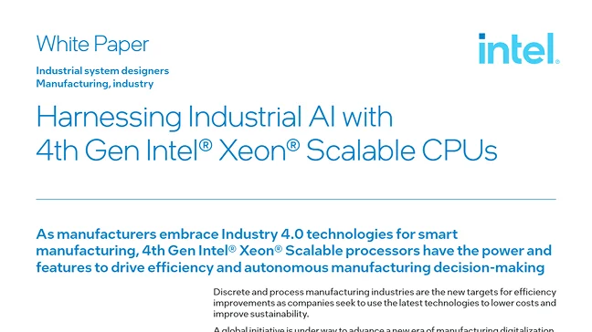 Harnessing Industrial AI with 4th Gen Intel® Xeon® Scalable CPUs