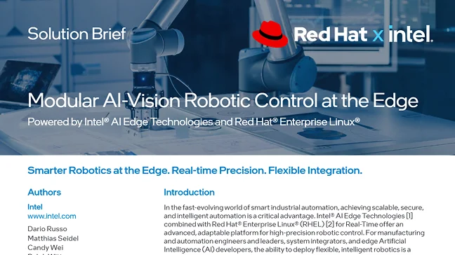 Modular AI-Vision Robotic Control at the Edge