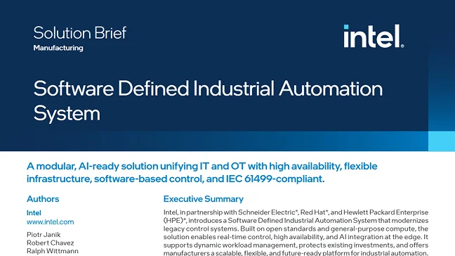 Software Defined Industrial Automation System