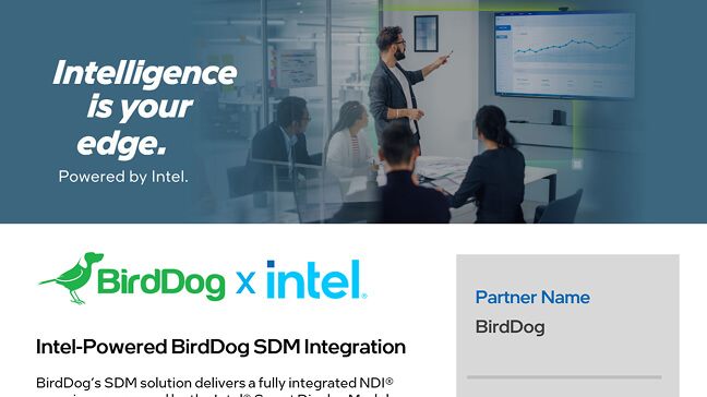 Intel-powered BirdDog SDM integration