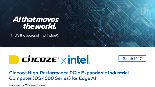 Cincoze High-Performance PCIe Expandable Industrial Computer (DS-1500 Series) for Edge AI
