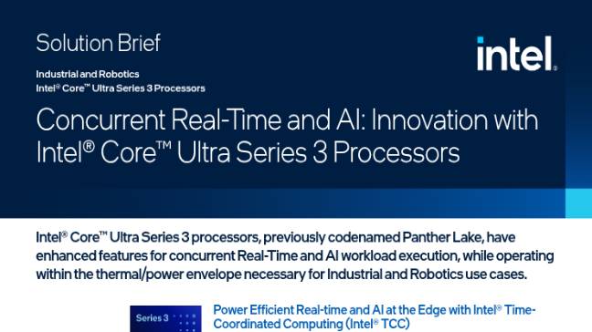 Concurrent Real-Time and AI: Innovation with Intel® Core™ Ultra Series 3 Processors